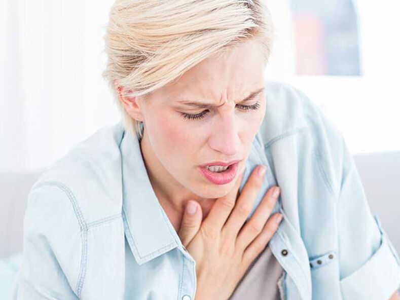 การหายใจด้วยโรคกระดูกพรุนบริเวณทรวงอกทำให้เกิดอาการปวดและรู้สึกอึดอัด